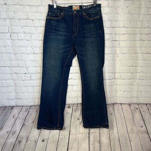 Vintage OP Ocean Pacific Bootcut Jeans Mens Dark Wash Blue Denim size 34x30 - Picture 1 of 12
